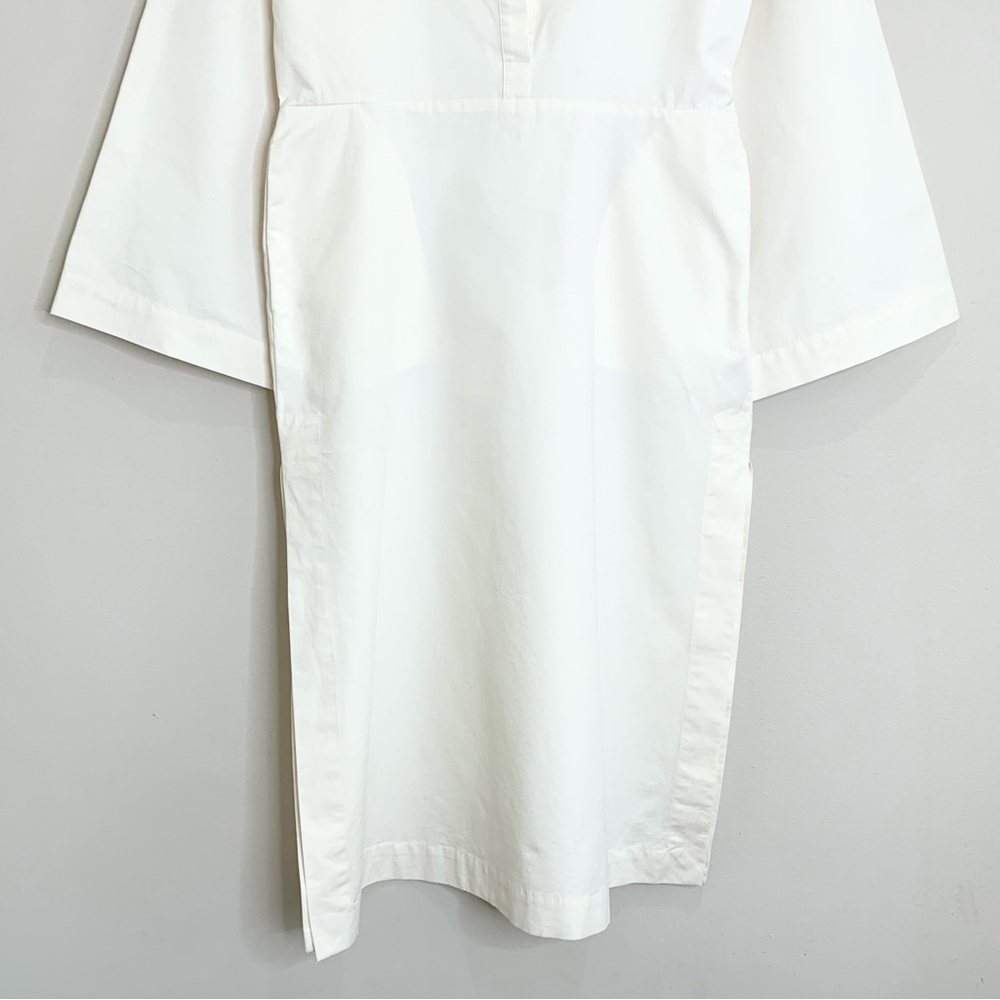 Bondi Born Estel Midi Dress (Sz M) Organic Cotton & Silk Kimono Sleeve Coconut - Picture 7 of 16